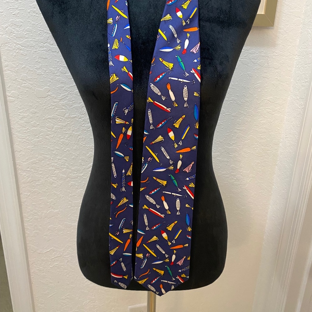 Alynn Neckwear Tie, " Saltwater Plugs‎ and Jigs" by Eric Holch, 100% silk